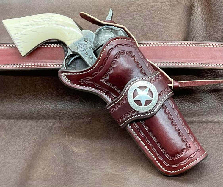 *Made to Order* LH/RH Rancher Cowboy Holster Single or Double Action Revolvers w/Concho