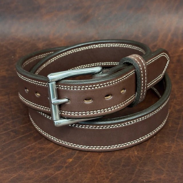 *Made to Order* Premium Leather Carry Belts Double Stitch - Busted B Leather