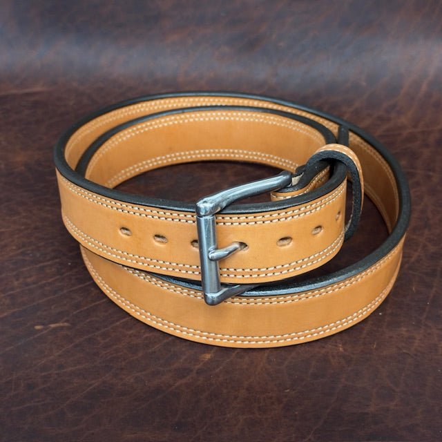 *Made to Order* Premium Leather Carry Belts Double Stitch - Busted B Leather