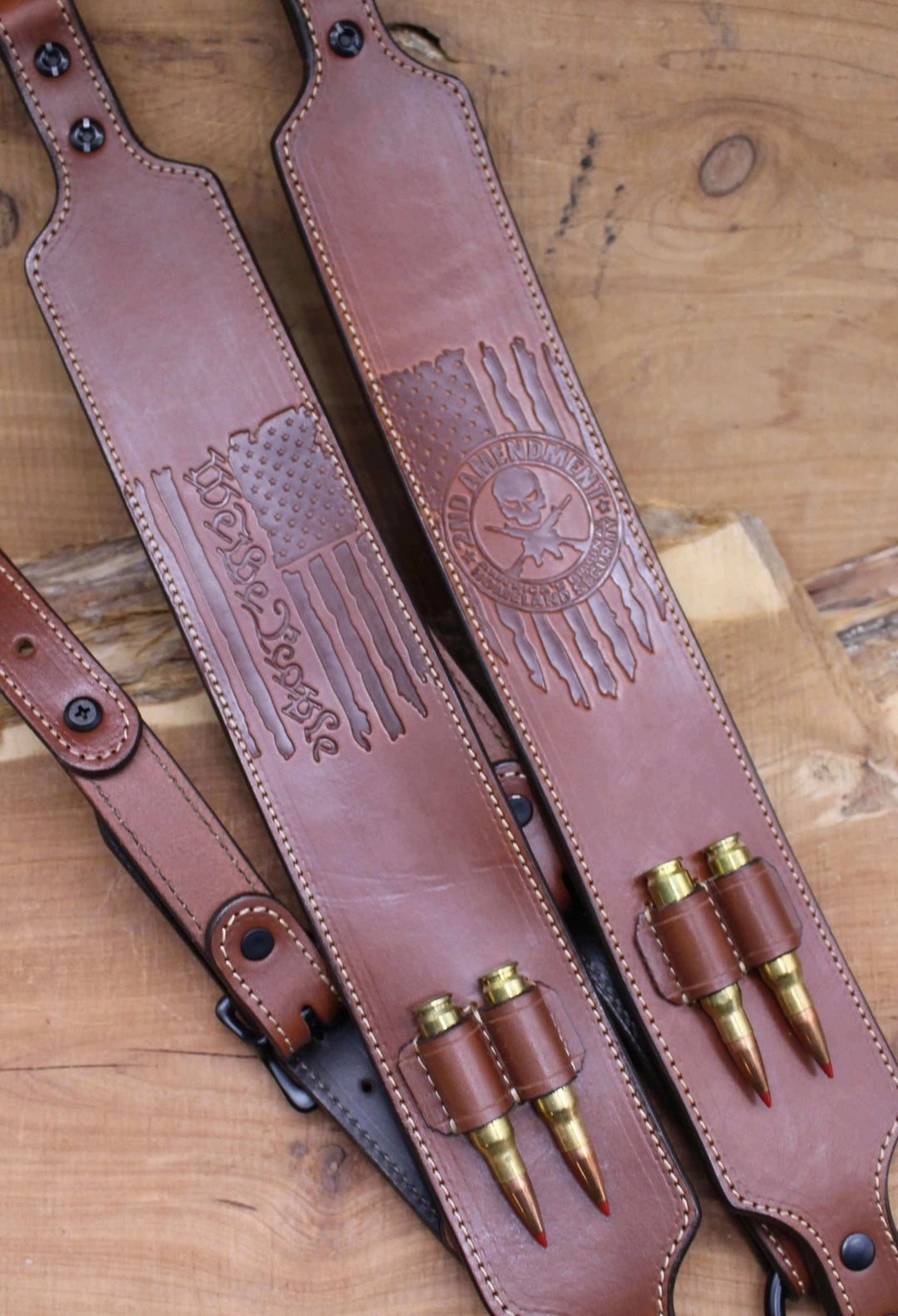 *Made to Order* Rifle Sling w/ Stamp &amp; 2 Bullet Loops