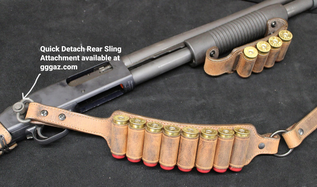*Made to Order* Shockwave Raptor Leather Grip Wrap for Mossberg 500/590, Remington TAC 14 &amp; 870 Shotguns Genuine Water Buffalo "Mad Max"