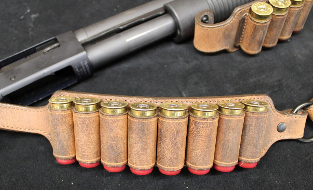 *Made to Order* Shockwave Raptor Leather Grip Wrap for Mossberg 500/590, Remington TAC 14 &amp; 870 Shotguns Genuine Water Buffalo "Mad Max"