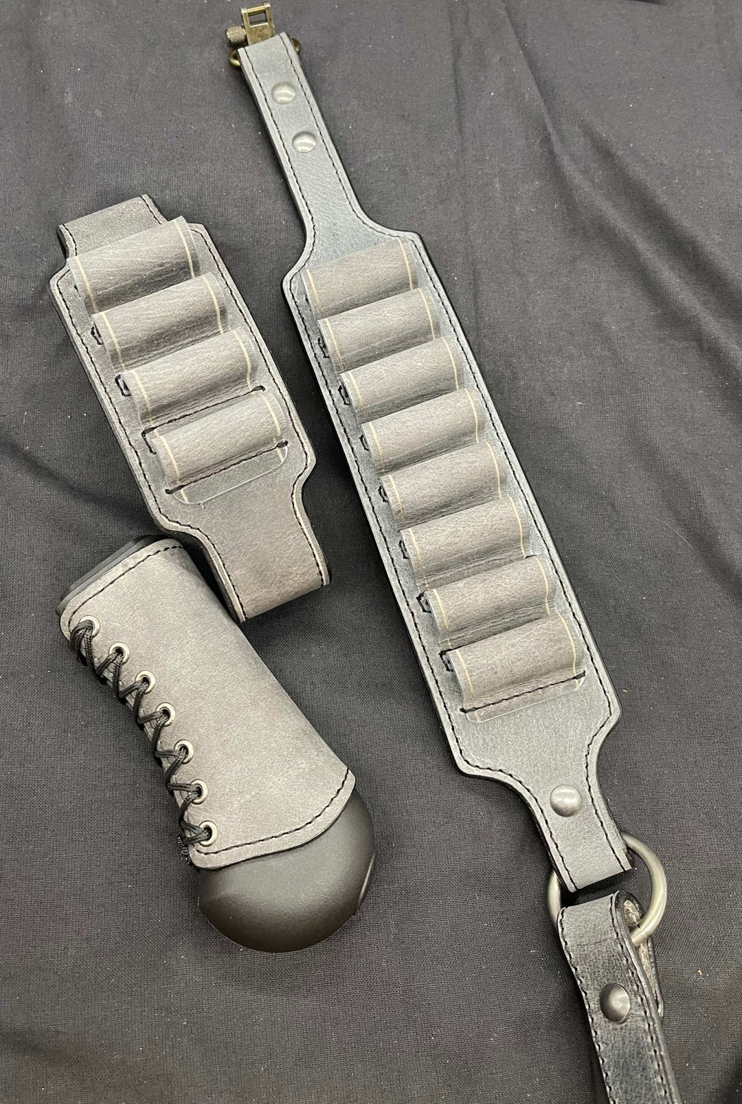 *Made to Order* Shockwave Raptor Leather Grip Wrap for Mossberg 500/590, Remington TAC 14 &amp; 870 Shotguns Genuine Water Buffalo "Mad Max"