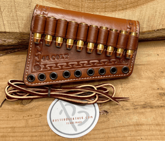 *Made to Order* Tooled Leather Butt-Cover w/Ammo Loops Lever-Action Rifles Winchester, Marlin, Henry, Rossi