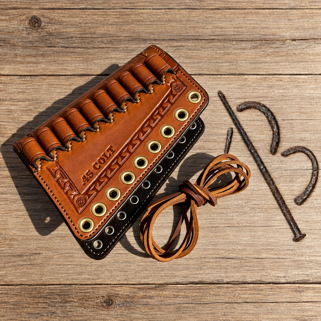 *In Stock* Leather Butt-Cover w/Ammo Loops - Lever-Action Rifles Winchester, Marlin, Henry, Rossi