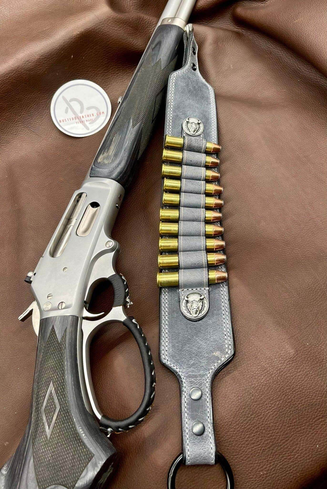 *Made to Order* Guide Gun Rifle Sling for Marlin 1895 Lever Action 45-70, 45 Colt, 44 Mag, 357 Mag, Henry Big Boy X, and S&amp;W 1854 in Genuine Water Buffalo
