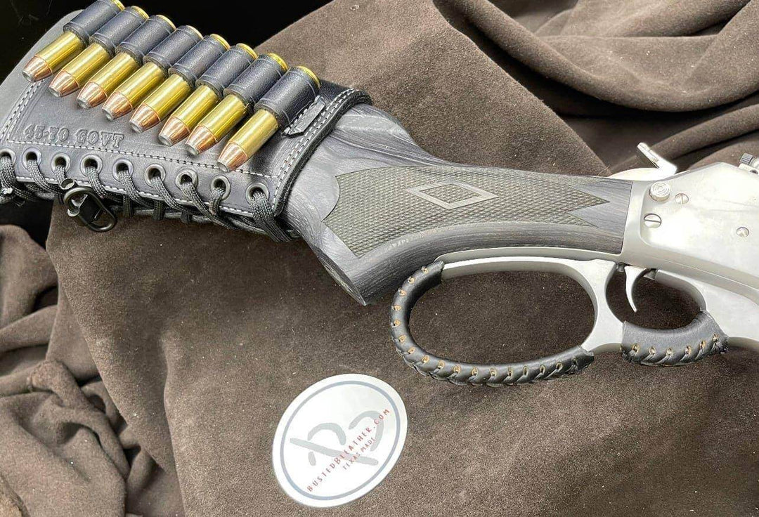 *Made to Order* Leather Butt-Cover w/Ammo Loops for Lever Action Guide Guns Marlin, Henry, Chiappa, S&amp;W