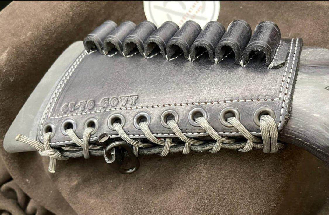 *Made to Order* Leather Butt-Cover w/Ammo Loops for Lever Action Guide Guns Marlin, Henry, Chiappa, S&amp;W