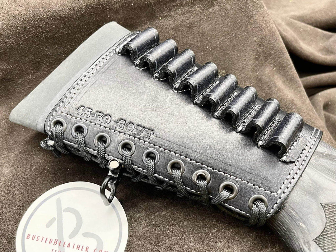 *Made to Order* Leather Butt-Cover w/Ammo Loops for Lever Action Guide Guns Marlin, Henry, Chiappa, S&amp;W