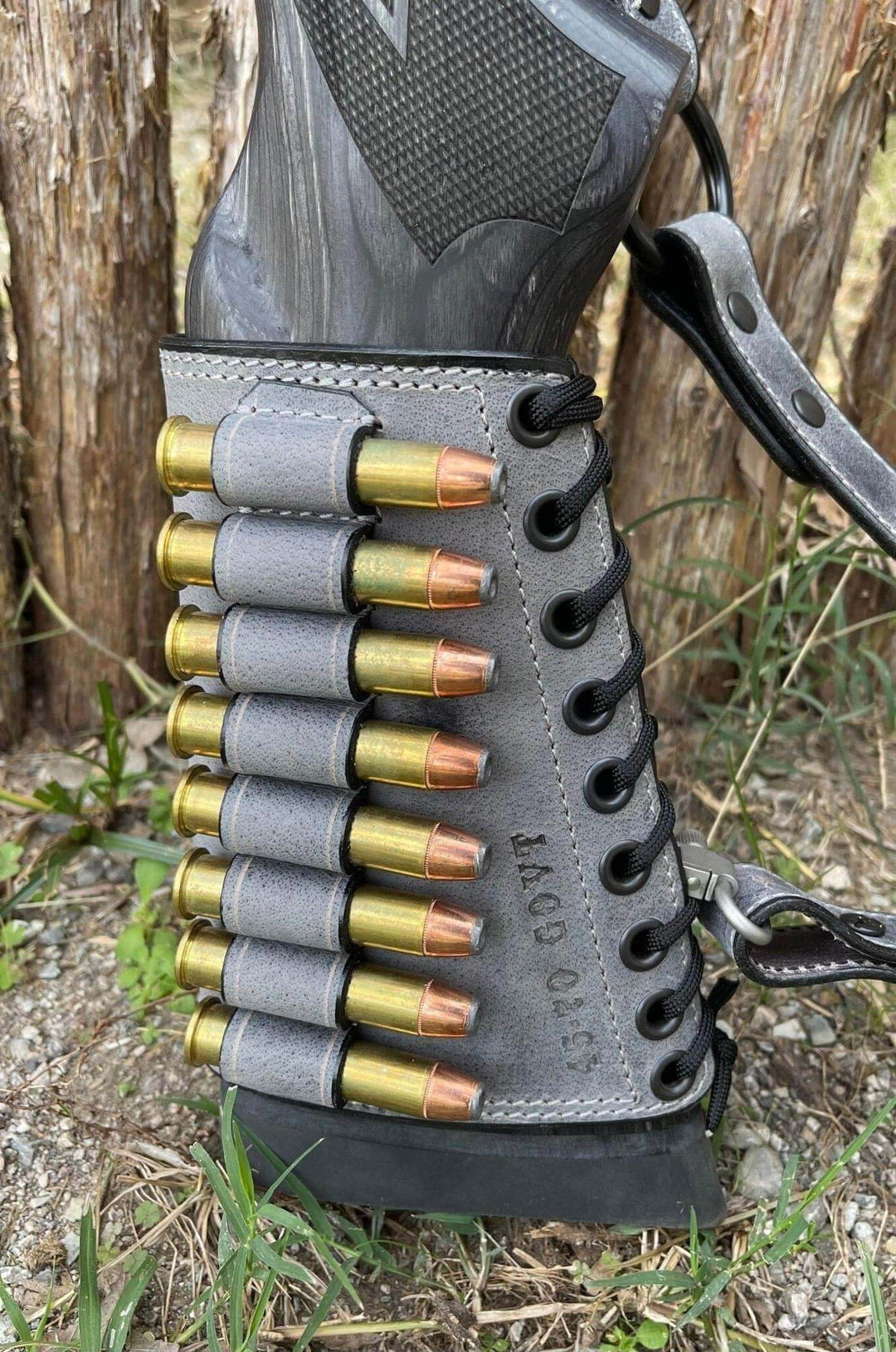 *Made to Order* Leather Butt-Cover w/Ammo Loops for Lever Action Guide Guns Marlin, Henry, Chiappa, S&amp;W in Genuine Water Buffalo