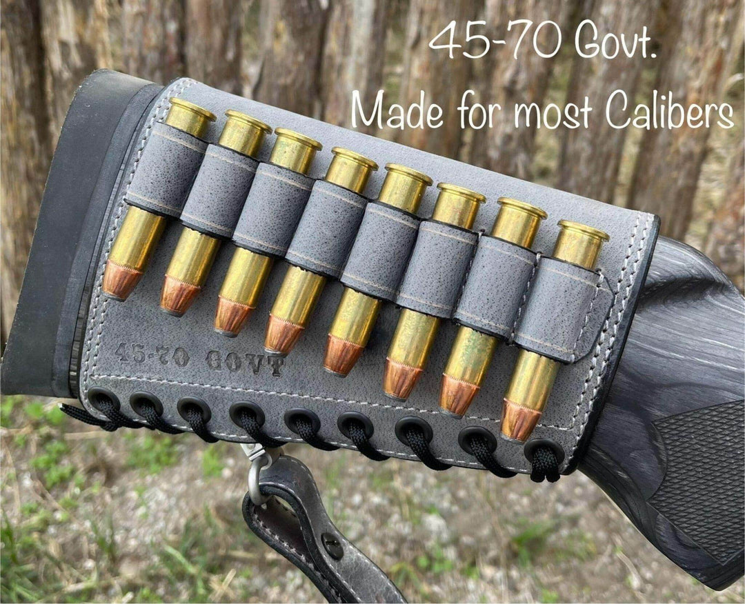 *Made to Order* Leather Butt-Cover w/Ammo Loops for Lever Action Guide Guns Marlin, Henry, Chiappa, S&amp;W in Genuine Water Buffalo