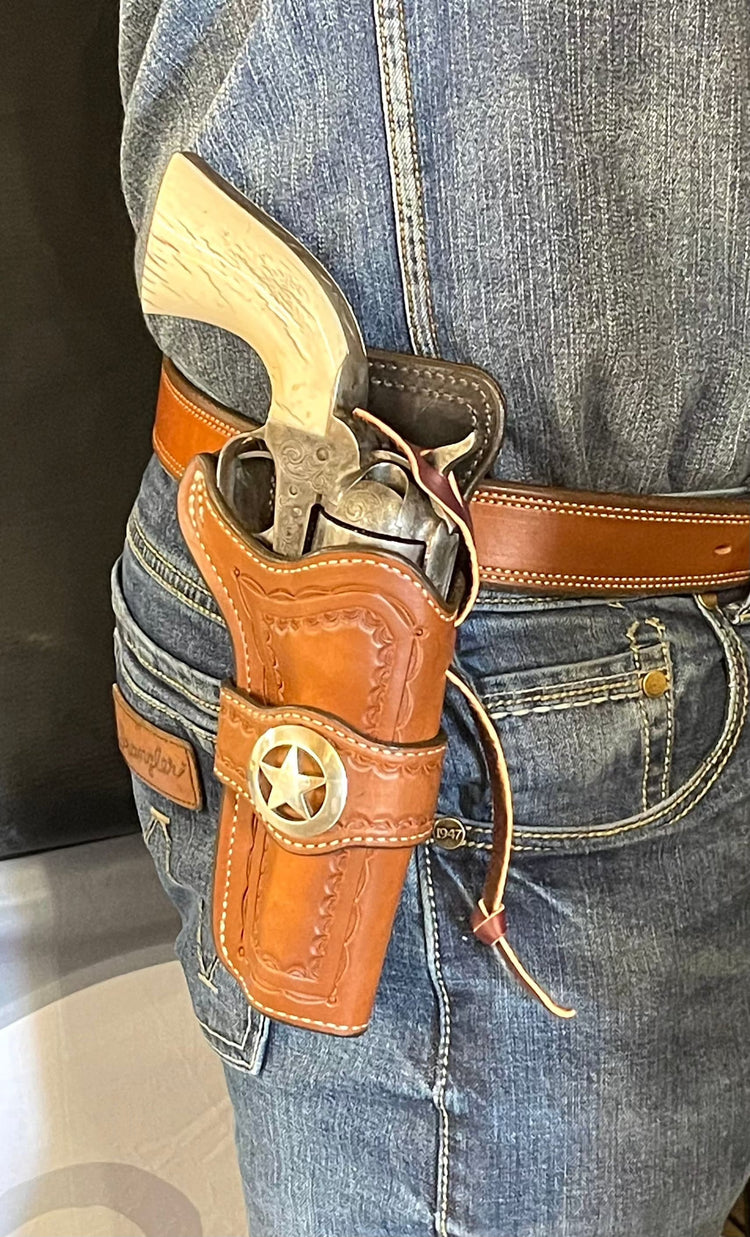 *Made to Order* LH/RH Paddle Rancher Cowboy Holster for Single Action Revolvers w/Concho
