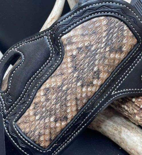 *Made to Order* LH/RH Texas Bodyguard Holster w/Genuine Snake Inlay