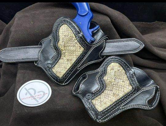 *Made to Order* LH/RH Texas Bodyguard Holster w/Genuine Snake Inlay