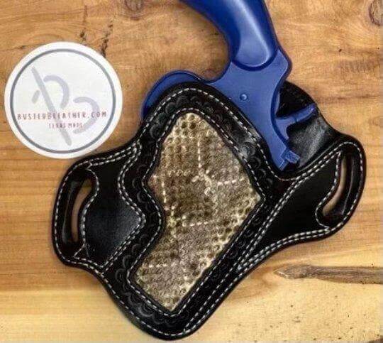 *Made to Order* LH/RH Texas Bodyguard Holster w/Genuine Snake Inlay